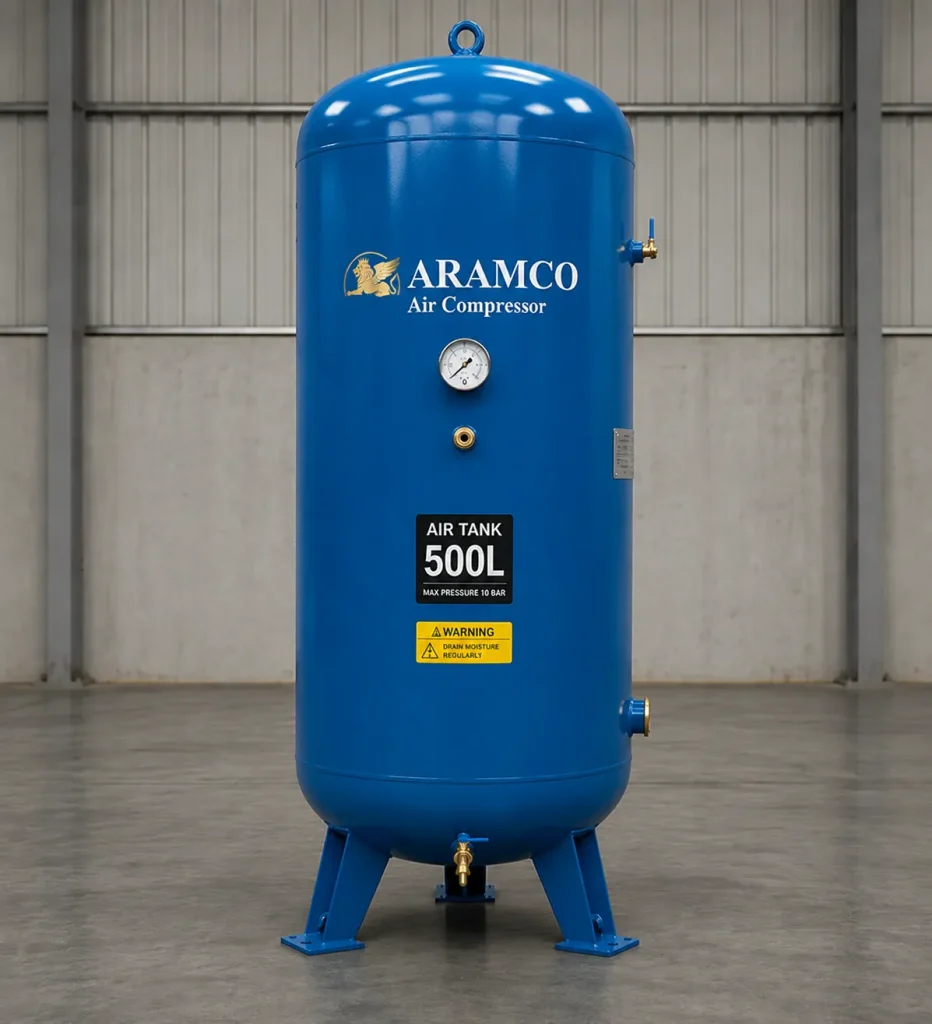 Bình tích khí 500L Aramco – thiết bị lưu trữ khí nén tiêu chuẩn công nghiệp