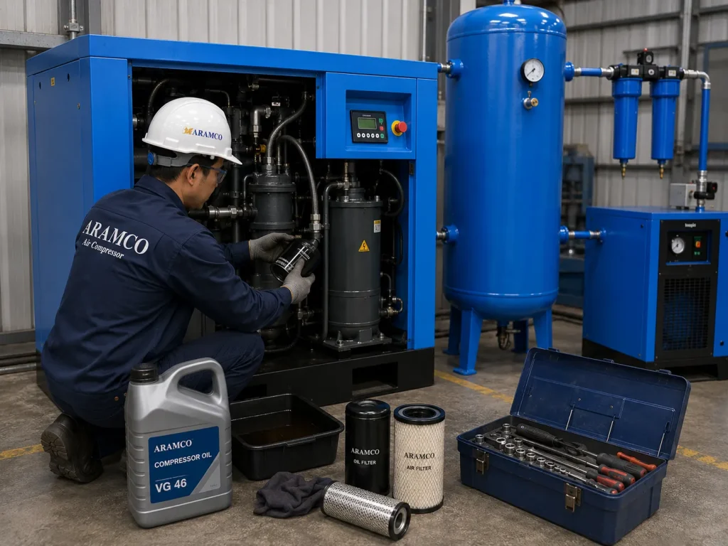 Trang bị bảo hộ phù hợp giúp giảm nguy cơ khi làm việc với máy nén khí