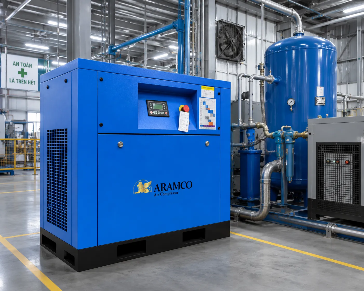 Máy nén khí trục vít 50HP đáp ứng nhu cầu vận hành liên tục