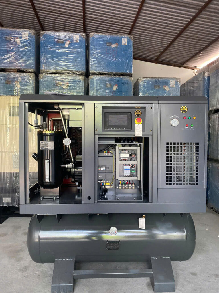 Máy nén khí được ứng dụng rộng rãi trong các ngành cơ khí, thực phẩm, dược phẩm và sản xuất công nghiệp.