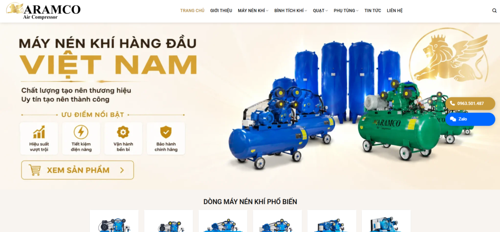 Công Ty Cổ phần Công Nghệ CNC Trí Thành chuyên cung cấp máy nén khí ARAMCO
