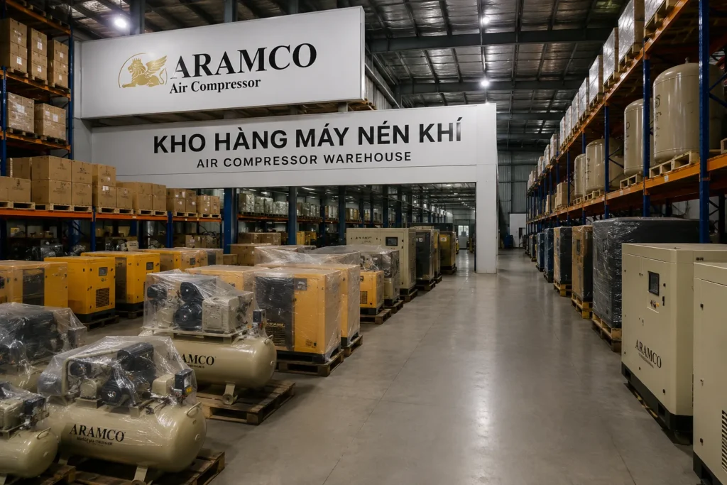 ARAMCO cung cấp đa dạng dòng máy nén khí từ dân dụng đến công nghiệp.