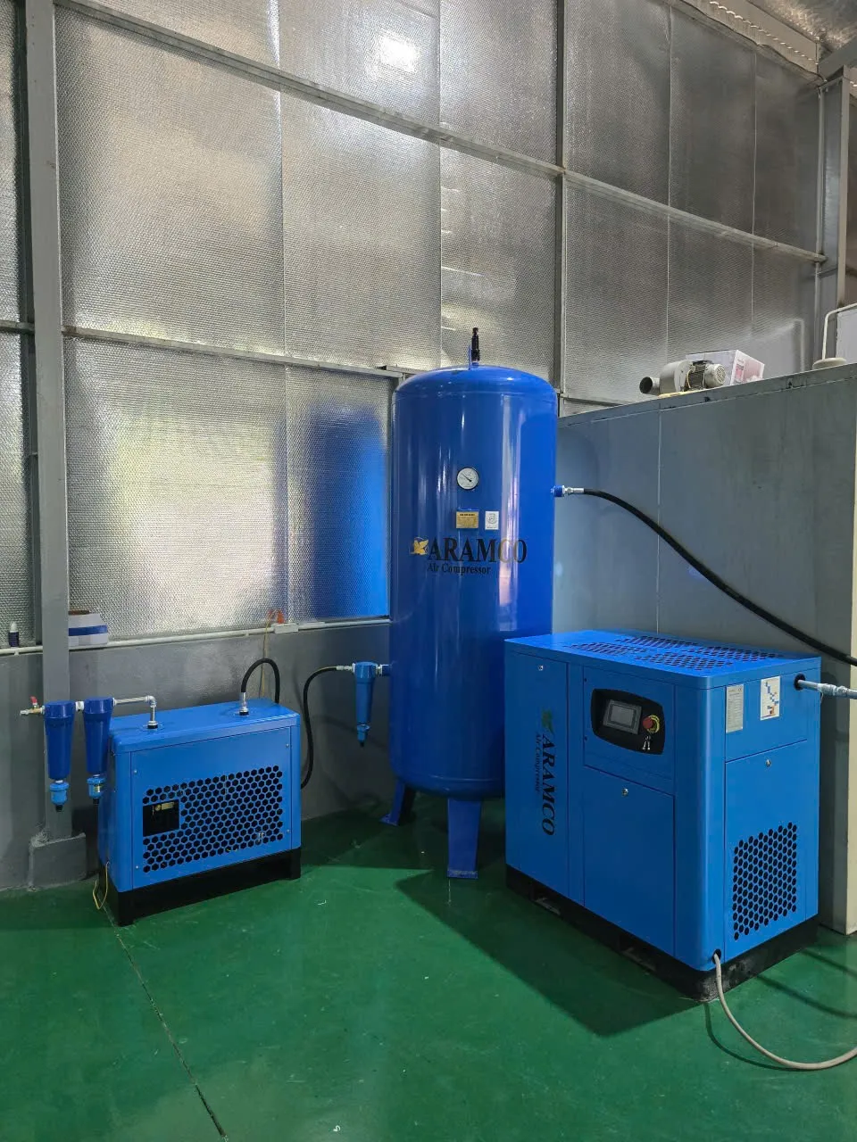 Toàn cảnh giàn máy nén khí ARAMCO được lắp đặt đồng bộ tại nhà máy chè ở Phổ Yên, Thái Nguyên.