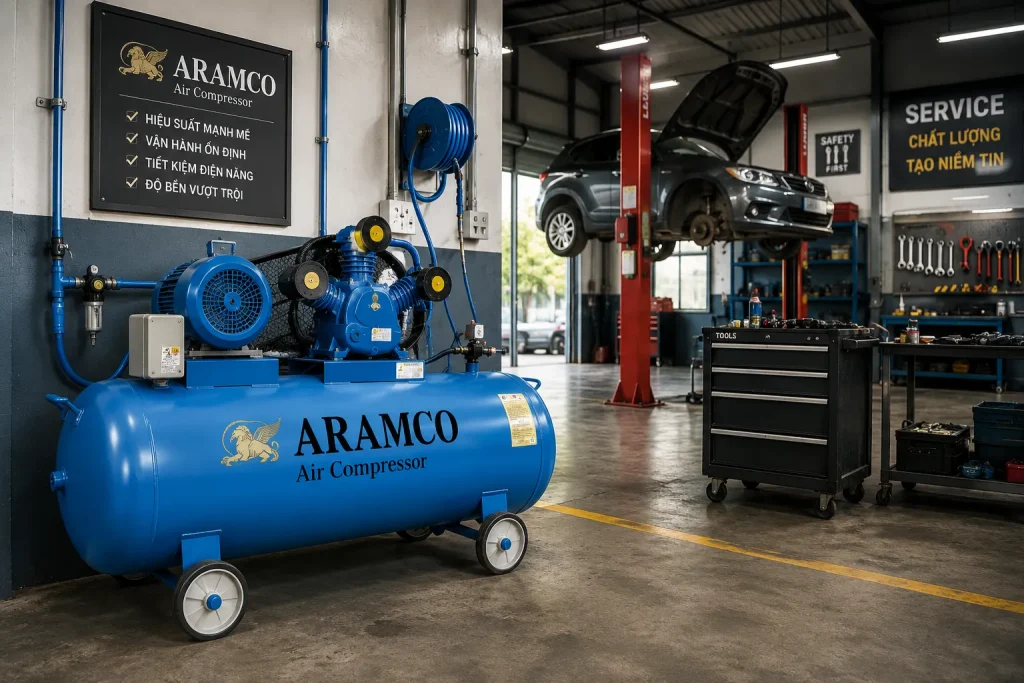Máy nén khí ARAMCO đáp ứng nhiều nhu cầu sử dụng khí nén