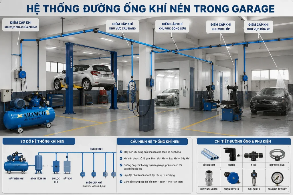 Hệ thống lọc và xử lý khí giúp cải thiện chất lượng khí nén