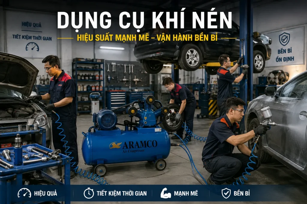 Các tiêu chí cần xem xét khi lựa chọn máy nén khí cho garage