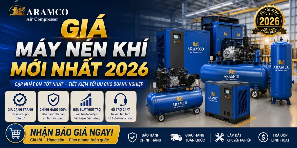 Giá Máy Nén Khí Mới Nhất 2026 | Báo Giá Chính Hãng 1 bannergia
